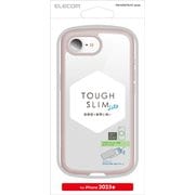 iPhone 16e用 ハイブリッドケース TOUGH SLIM LITE フレームカラー 背面クリア ストラップシート付属 ピンク PM-A25STSLFCPN