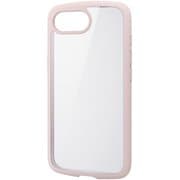 iPhone 16e用 ハイブリッドケース TOUGH SLIM LITE フレームカラー 背面クリア ストラップシート付属 ピンク PM-A25STSLFCPN