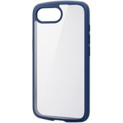 iPhone 16e用 ハイブリッドケース TOUGH SLIM LITE フレームカラー 背面クリア ストラップシート付属 ネイビー PM-A25STSLFCNV