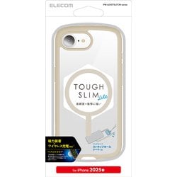 iPhone 16e用 ハイブリッドケース TOUGH SLIM LITE フレームカラー MAGKEEP アイボリー PM-A25STSLFCMWH