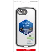 iPhone 16e用 ハイブリッドケース TOUGH SLIM LITE フレームカラー 背面クリア 極限保護 ブラック PM-A25STSLFCKBK