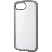 iPhone 16e用 ハイブリッドケース TOUGH SLIM LITE フレームカラー 背面クリア ストラップシート付属 グレー PM-A25STSLFCGY