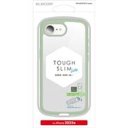 iPhone 16e用 ハイブリッドケース TOUGH SLIM LITE フレームカラー 背面クリア ストラップシート付属 ピスタチオグリーン PM-A25STSLFCGNL