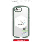 iPhone 16e用 ハイブリッドケース TOUGH SLIM LITE フレームカラー 背面クリア ストラップシート付属 グリーン PM-A25STSLFCGN
