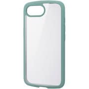 iPhone 16e用 ハイブリッドケース TOUGH SLIM LITE フレームカラー 背面クリア ストラップシート付属 グリーン PM-A25STSLFCGN
