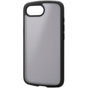 iPhone 16e用 ハイブリッドケース TOUGH SLIM LITE フレームカラー 背面クリア ストラップシート付属 マットブラック PM-A25STSLFCBKM