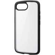 iPhone 16e用 ハイブリッドケース TOUGH SLIM LITE フレームカラー 背面クリア ストラップシート付属 ブラック PM-A25STSLFCBK