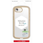 iPhone 16e用 ハイブリッドケース TOUGH SLIM LITE フレームカラー 背面クリア ストラップシート付属 カフェオレ PM-A25STSLFCBE