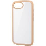 iPhone 16e用 ハイブリッドケース TOUGH SLIM LITE フレームカラー 背面クリア ストラップシート付属 カフェオレ PM-A25STSLFCBE