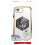 iPhone 16e用 ハイブリッドケース TOUGH SLIM LITE フレームカラー 背面クリア 背面ガラス フロストシルキー カフェオレ PM-A25STSFCGSBE