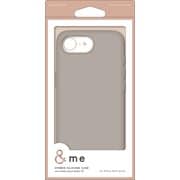 iPhone 16e用 ハイブリッドシリコンケース ショルダーストラップ付き &Me グレージュ PM-A25SSCSHGB