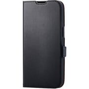 iPhone 16e用 ソフトレザーケース 薄型 磁石付 MAGKEEP ブラック PM-A25SPLFMGBK