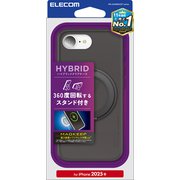 iPhone 16e用 ハイブリッドケース MAGKEEP スタンド マットブラック PM-A25SMAGSTBK
