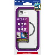 iPhone 16e用 ハイブリッドケース フレームカラー MAGKEEP チャコールグレー PM-A25SMAG03GY