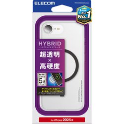 iPhone 16e用 ハイブリッドケース MAGKEEP ブラック PM-A25SMAG02BK