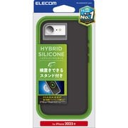 iPhone 16e用 ハイブリッドケース シリコン スタンド MAGKEEP ブラック PM-A25SHVSCSTBK