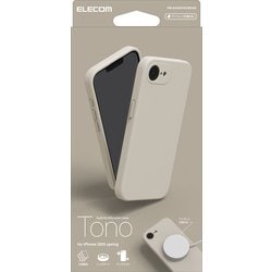 iPhone 16e用 ハイブリッドシリコンケース MAGKEEP TONO グレージュ PM-A25SHVSCMGGB