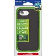 iPhone 16e用 ハイブリッドケース シリコン カラータイプ ブラック PM-A25SHVSCCBK