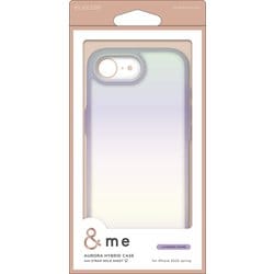 iPhone 16e用 ハイブリッドケース ＆Me オーロラ ストラップシート付属 ホワイト PM-A25SHVCAPU
