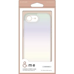 iPhone 16e用 ハイブリッドケース ＆Me オーロラ ストラップシート付属 ホワイト PM-A25SHVCACR