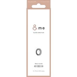 iPhone 16e用 カメラレンズガラスフィルム ラインストーン ＆Me シルバー PM-A25SFLLGRSV