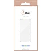iPhone 16e/14/13/13 Pro用 ガラスフィルム フレーム付き 高透明 &Me ホワイトオーロラ PM-A25SFLGFWHAR