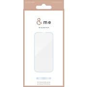 iPhone 16e/14/13/13 Pro用 ガラスフィルム フレーム付き 高透明 &Me メタリックブルー PM-A25SFLGFBU