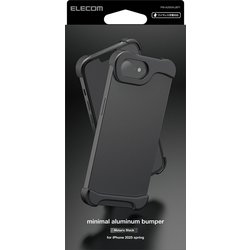 iPhone 16e用 アルミバンパー メタリックブラック PM-A25SALBP1