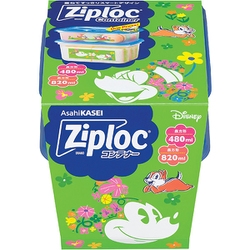プラスチック製保存容器 限定 ジップロック（R） コンテナー 長方形480ml＆820ml 各1個入 ＜Disney＞ 25