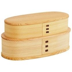 秋田杉 曲げわっぱ やぐら 弁当箱 （入子） 約940ml 2550