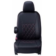 シートカバー 全席セット プリウス ダイヤ ブラック×レッドステッチ 16ETB1222D