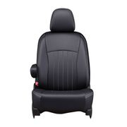 シートカバー 全席セット プリウス ライン ブラック×ホワイトステッチ 43ETB1222KW