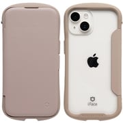 iPhone 15/14/13用 iFace Reflection ダイアリー ポリカーボネート クリアケース ベージュ 41-983522