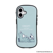 iPhone 16用 iFace First Class MagSynq KUSUMI ケース PEANUTS(ピーナッツ) くすみブルー ソファ 41-986592