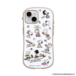 iPhone 15/14/13用 iFace First Class Cafe MagSynqケース PEANUTS（ピーナッツ） MUNCH・TIME・総柄 41-986646