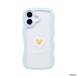 iPhone 16用 うねうねケース ディズニーキャラクター ミント/目玉焼き 661-989104