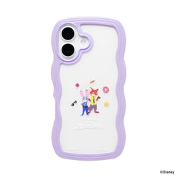 iPhone 16用 うねうねケース ディズニーキャラクター ラベンダー/ジュディ＆ニック 661-989128
