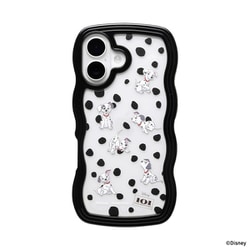iPhone 16用 うねうねケース ディズニーキャラクター ブラック/101匹わんちゃん 661-989142