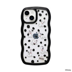 iPhone 15/14/13用 うねうねケース ディズニーキャラクター ブラック/101匹わんちゃん 661-989074