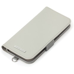 iPhone 16e用 フリップカバー サフィアーノ調/グレー PG-25KFP05GY