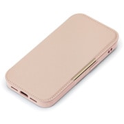 iPhone 16e用 ガラスフリップケース サフィアーノ調/ピンク PG-25KGF04PK