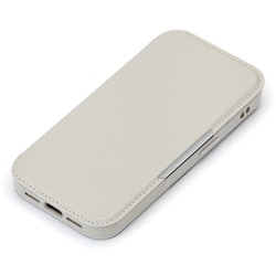 iPhone 16e用 ガラスフリップケース サフィアーノ調/グレー PG-25KGF05GY