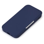 iPhone 16e用 ガラスフリップケース サフィアーノ調/ネイビー PG-25KGF06NV