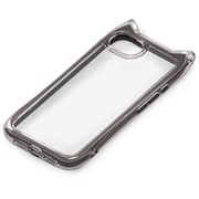 iPhone 16e用 ネコミミ エアクッションケース ブラック PG-25KAR09BK