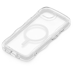 iPhone 16e用 マグネットアクセサリー対応 ウェーブ エアクッションケース クリア PG-25KMA11CL