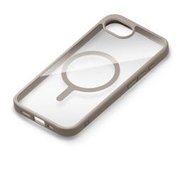 iPhone 16e用 マグネットアクセサリー対応 ハイブリッドケース クリアベージュ PG-25KMH02BE