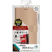 iPhone 16e用 ケース 手帳型 耐衝撃 マグネットベルト シンプル 手帳型レザーケース/シャイニーベージュ RT-P50ELC1/BE