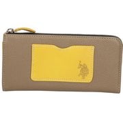 USPA2687 [ラウンドファスナー財布 BEIGE/YELLOW]