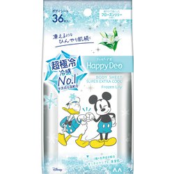ハッピーデオ ボディシート 超極冷 フローズンリリー からだ用 36枚