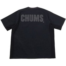 エアトレイルストレッチチャムスTシャツ メンズ カットソー Black（K001） Mサイズ CH01-2580